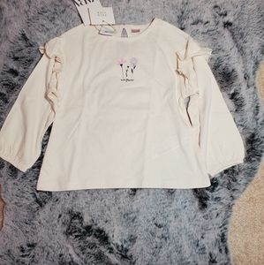 NWT Zara 2/3 Girl Long sleeve top